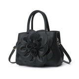 Women's PU Leather Flower Hand-held Shoulder Bag
