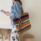 Tassel Tote Bag Large Capacity Shoulder Crossbody Handbag