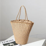 Fan-shaped Straw Woven Bag Shoulder Portable Seaside Vacation Beach Bag