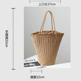 Fan-shaped Straw Woven Bag Shoulder Portable Seaside Vacation Beach Bag