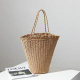 Fan-shaped Straw Woven Bag Shoulder Portable Seaside Vacation Beach Bag