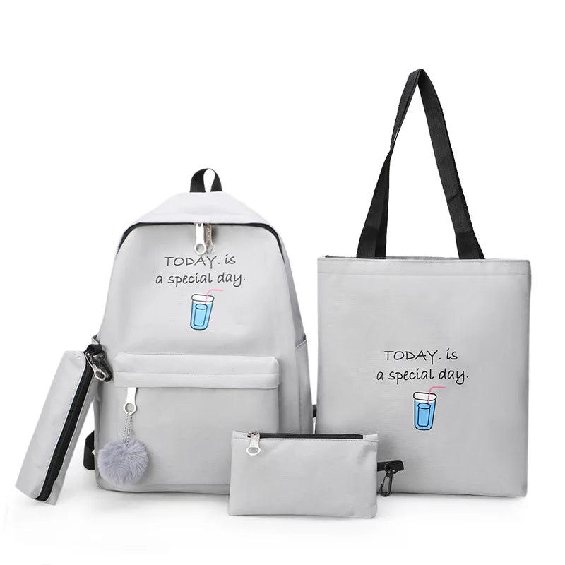 Canvas Shoulder Bags for Women Girls Student Backpack