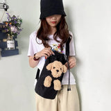 Teddy Dog Doll Drawstring Bag for Girls
