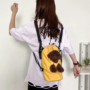 Teddy Dog Doll Drawstring Bag for Girls