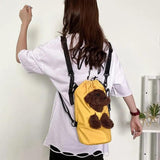 Teddy Dog Doll Drawstring Bag for Girls