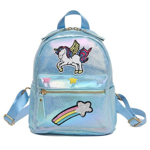 Women Unicorn Laser Backpack Sequins Mochilas