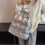 Winter Backpack Space Cotton Backpacks for Teenager Student Down Schoolbag