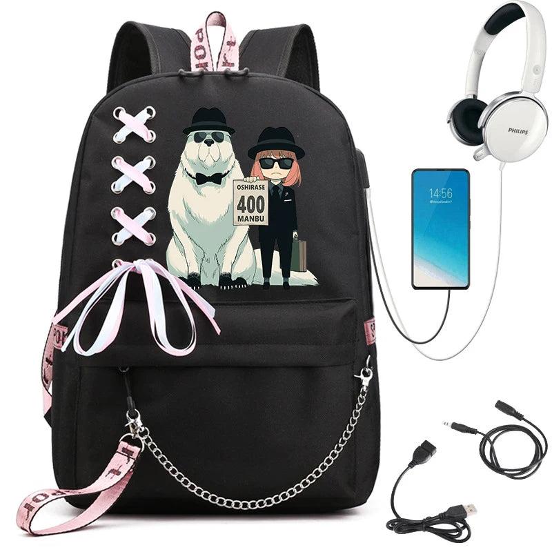 Spy X Family Anya Forger Anime School Bag for Teenagers Girl Children Backpack
