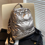 Winter Backpack for Teenager Student Down Schoolbag Women Shoulder Bag Trave