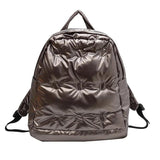 Winter Backpack for Teenager Student Down Schoolbag Women Shoulder Bag Trave