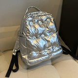 Winter Backpack for Teenager Student Down Schoolbag Women Shoulder Bag Trave