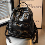 Winter Backpack for Teenager Student Down Schoolbag Women Shoulder Bag Trave