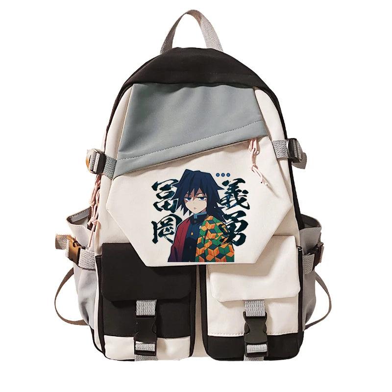 Demon Slayer Anime Hip Hop Backpack School Bag Vintage Design