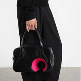 Geometric PU Leather Shoulder Bag for Women