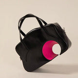 Geometric PU Leather Shoulder Bag for Women