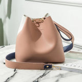 Women Bucket Shoulder Bag PU Leather Crossbody Messenger Totes