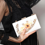 Floral Chains Clutch Bag Evening Dinner Party Makeup Bag