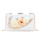 Floral Chains Clutch Bag Evening Dinner Party Makeup Bag