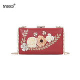 Floral Chains Clutch Bag Evening Dinner Party Makeup Bag
