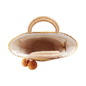 Woven Straw Beach Bag for Women
