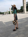 Woven Straw Beach Bag for Women