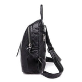 Leather Backpack Mochila Women Big Zipper Backpack Student Bag