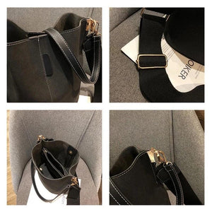 Women's Bucket Shoulder Bag Large Capacity Handbag