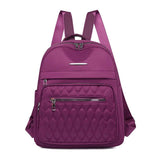 Embroidered Rhombus Backpack for Women