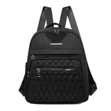 Embroidered Rhombus Backpack for Women