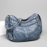 Vintage Leather Shoulder Bag for Women - Brown