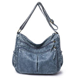Vintage Leather Shoulder Bag for Women - Brown