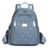 Mini Embroidery Backpack for Women Girls Small Bagpack Ladies Travel Bag