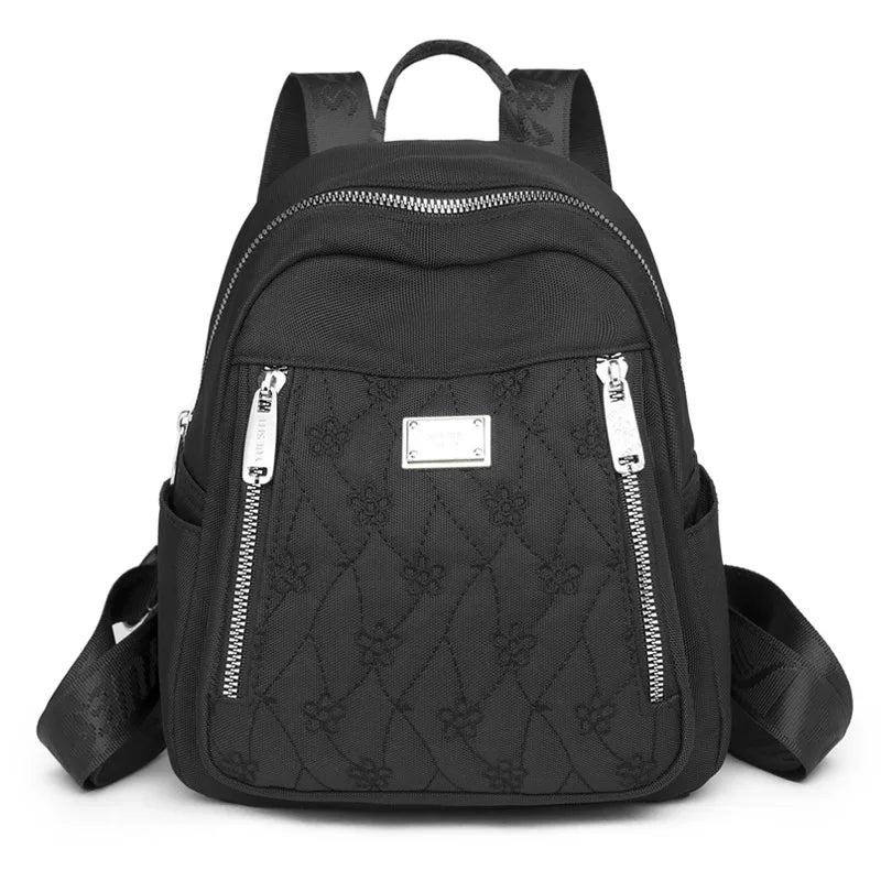 Mini Embroidery Backpack for Women Girls Small Bagpack Ladies Travel Bag