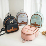 Women's Mini Backpack PU Leather Bagpack Small School Bags for Girls Y48
