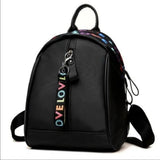 Women Drawstring Leather Backpack Shoulder Bag Female School Bag