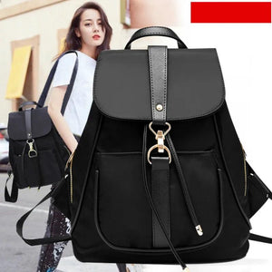 Women Drawstring Leather Backpack Shoulder Bag Female School Bag