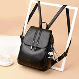 Women Leather Backpack School Rucksack Mochilas Mujer