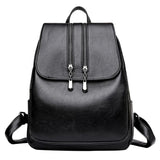 Women Leather Backpack School Rucksack Mochilas Mujer