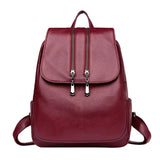 Women Leather Backpack School Rucksack Mochilas Mujer