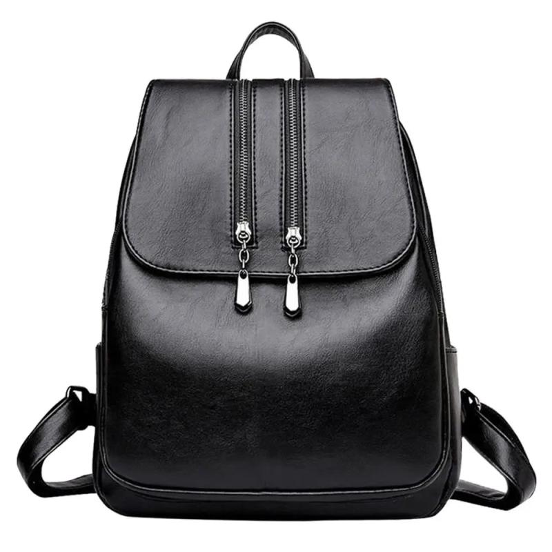 Women Leather Backpack School Rucksack Mochilas Mujer