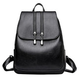 Women Leather Backpack School Rucksack Mochilas Mujer