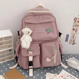Nylon Double Shoulder Backpacks for Students