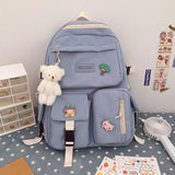 Nylon Double Shoulder Backpacks for Students