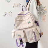 Nylon Double Shoulder Backpacks for Students