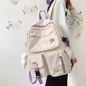 Nylon Double Shoulder Backpacks for Students