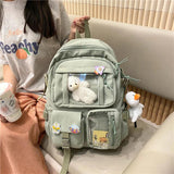 Waterproof Nylon Women Backpack Big Capacity Lady School Bag