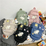 Waterproof Nylon Women Backpack Big Capacity Lady School Bag