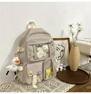 Waterproof Nylon Women Backpack Big Capacity Lady School Bag