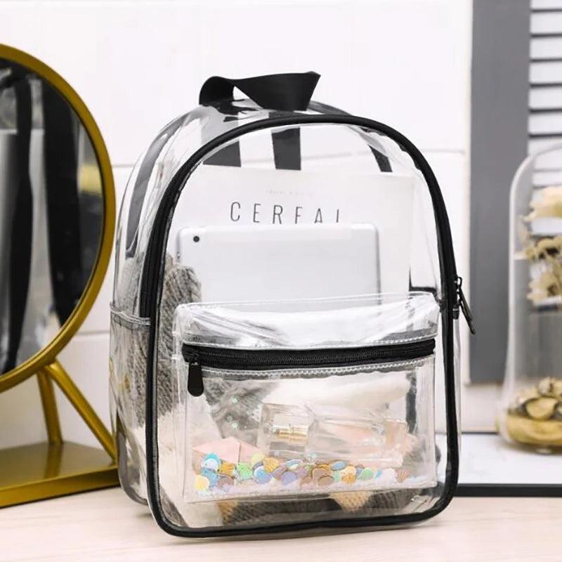 Waterproof Clear PVC Backpack For Adults And Students