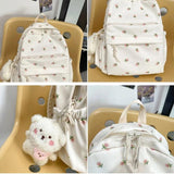 Women Student Backpack Double Shoulder Large Capacity Travel Laptop